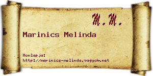 Marinics Melinda névjegykártya