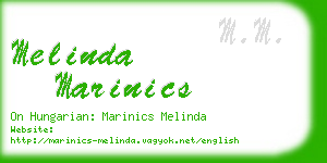 melinda marinics business card